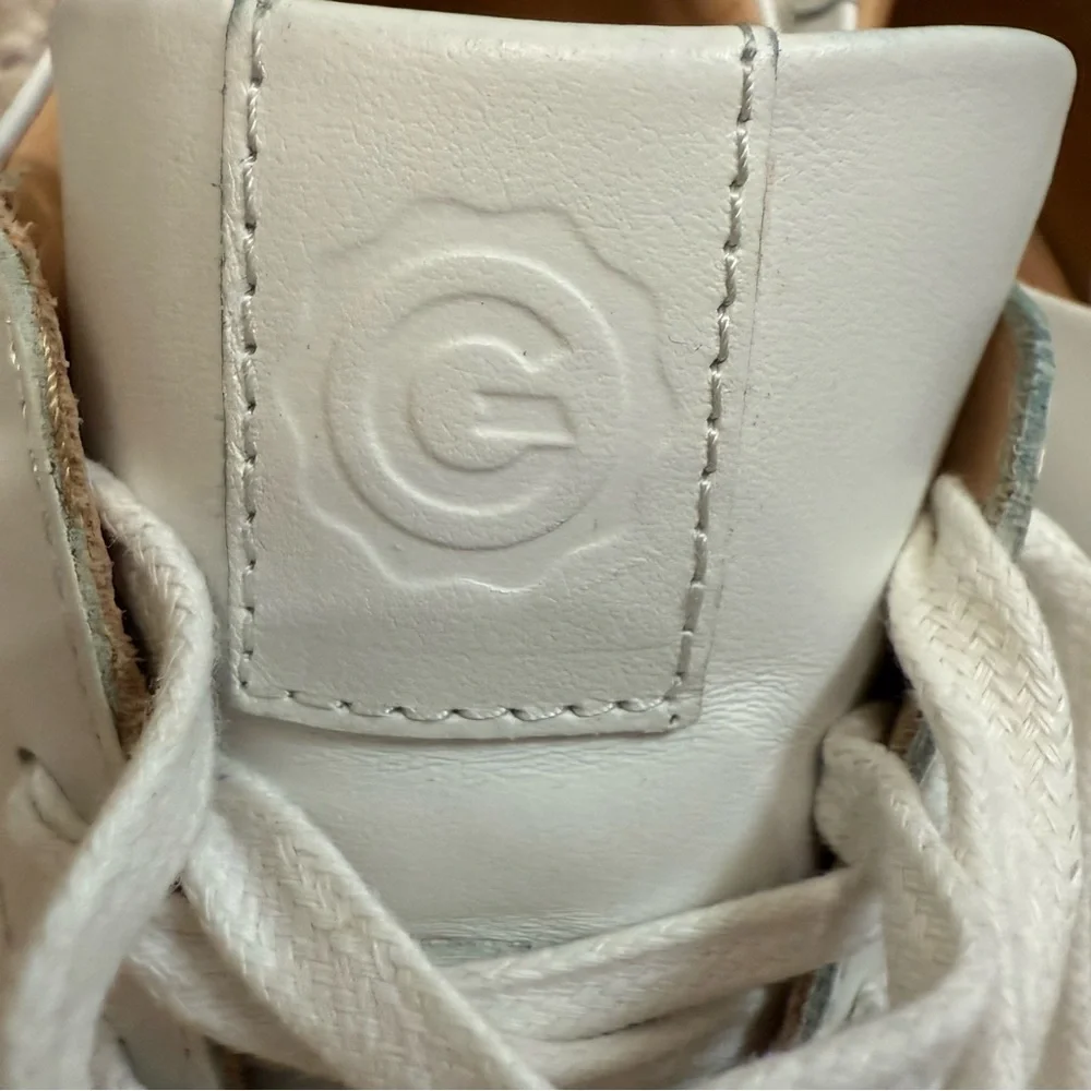 Greats Brooklyn White Leather Sneaker Lace Up Low Top Mens Size 10 Made in Italy